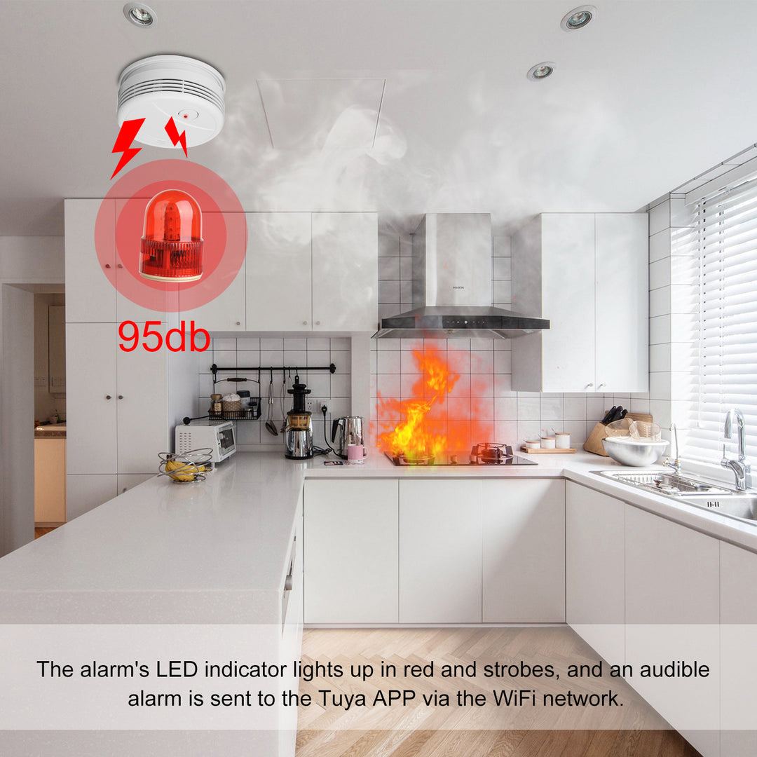 SafeSense™ Smart WiFi Smoke Alarm | 80dB, 20m² &amp; Real-Time Mobile Alerts | Greenora Living Australia