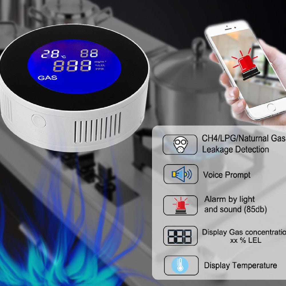 SafeSense™ Smart WiFi Gas Leak Detector | Real-Time Alerts, Loud Alarm & Easy DIY Install | Greenora Living Australia