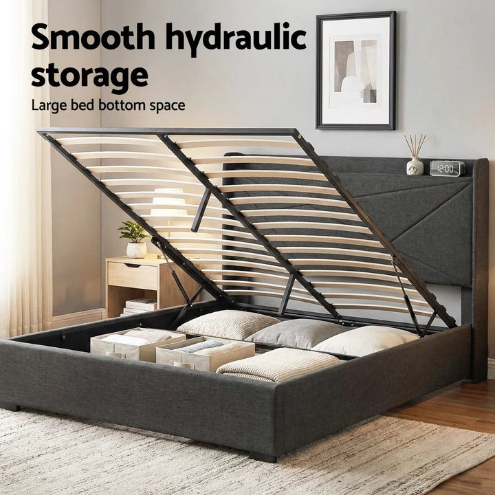 Morfei Charcoal Complete Double Bedroom Package – 5 Piece – product view 3