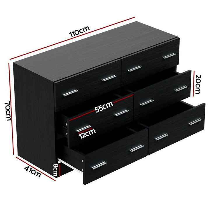 Morfei Charcoal Complete Double Bedroom Package – 5 Piece – product view 8