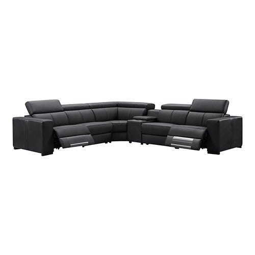 Washington Genuine Leather Electric Corner Sofa | 6-Seater, Electric Recliner &amp; Pocket Springs | Greenora Living Australia