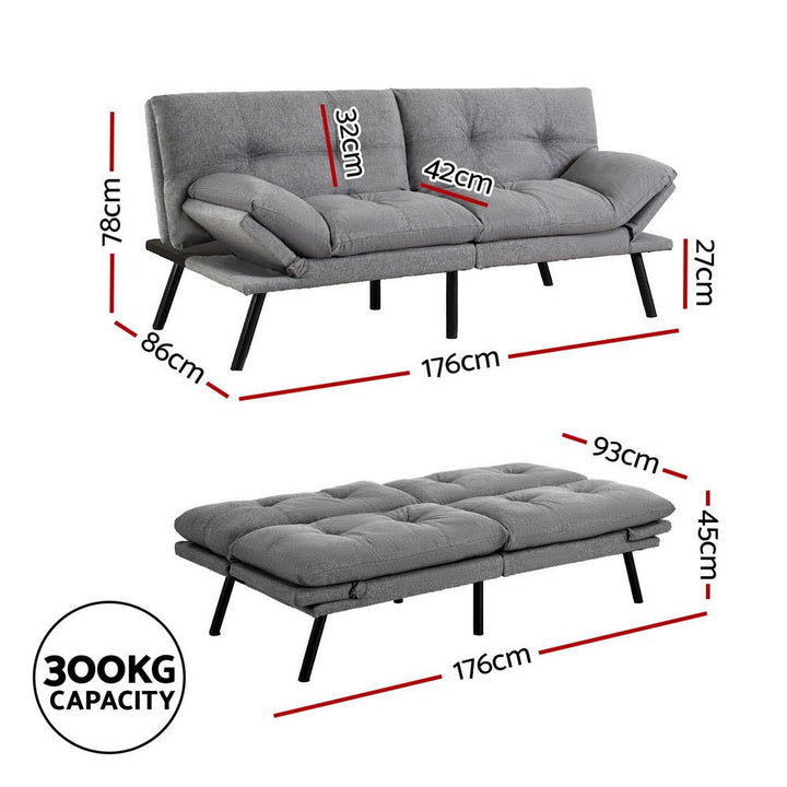Linen Haven 3-Seater Sofa Bed | Greenora Living Australia