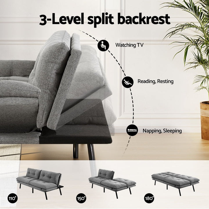 Linen Haven 3-Seater Sofa Bed | Greenora Living Australia