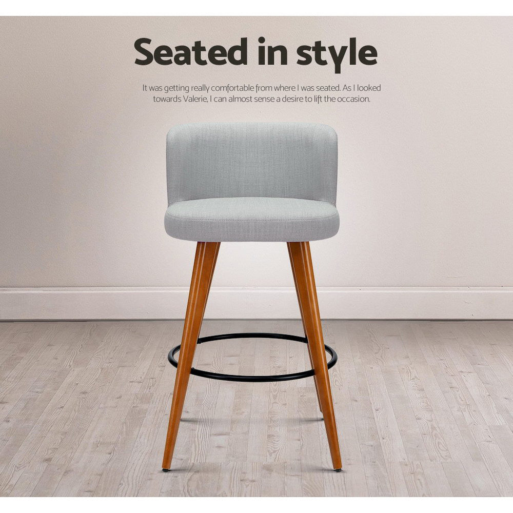 Linen Mist Bar Stools (Set of 4) | Greenora Living Australia