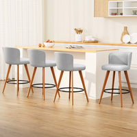 Linen Mist Bar Stools (Set of 4) | Greenora Living Australia