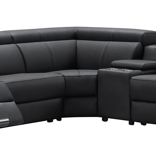 Washington Genuine Leather Electric Corner Sofa | 6-Seater, Electric Recliner &amp; Pocket Springs | Greenora Living Australia