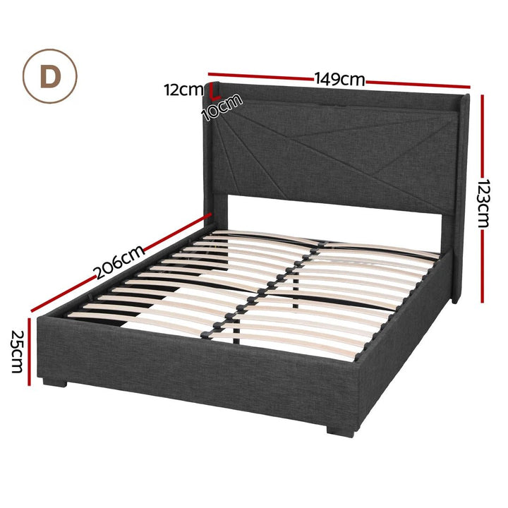 Morfei Charcoal Complete Double Bedroom Package – 5 Piece – product view 4