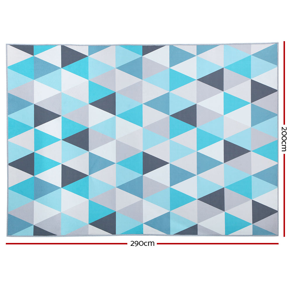 Soft Flannel Area Rug with Anti-Slip Base – 200x290cm Neutral - Greenora Living