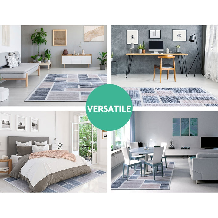 Soft Polyester Area Rug with Anti-Slip Base – 160x230cm Neutral - Greenora Living