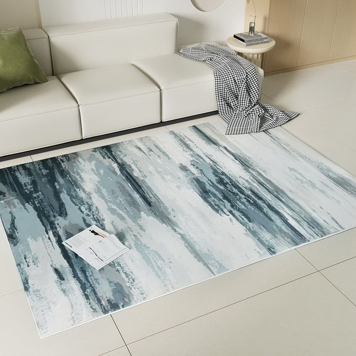 Washable Flannel Area Rug with Oil-Painting Design – 160x230cm - Greenora Living