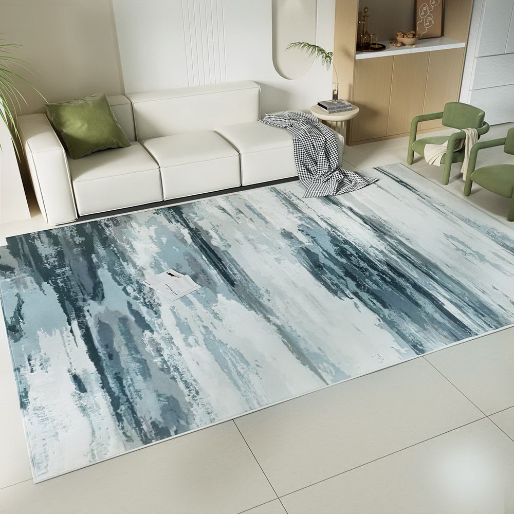 Washable Flannel Area Rug with Oil-Painting Design – 200x290cm - Greenora Living