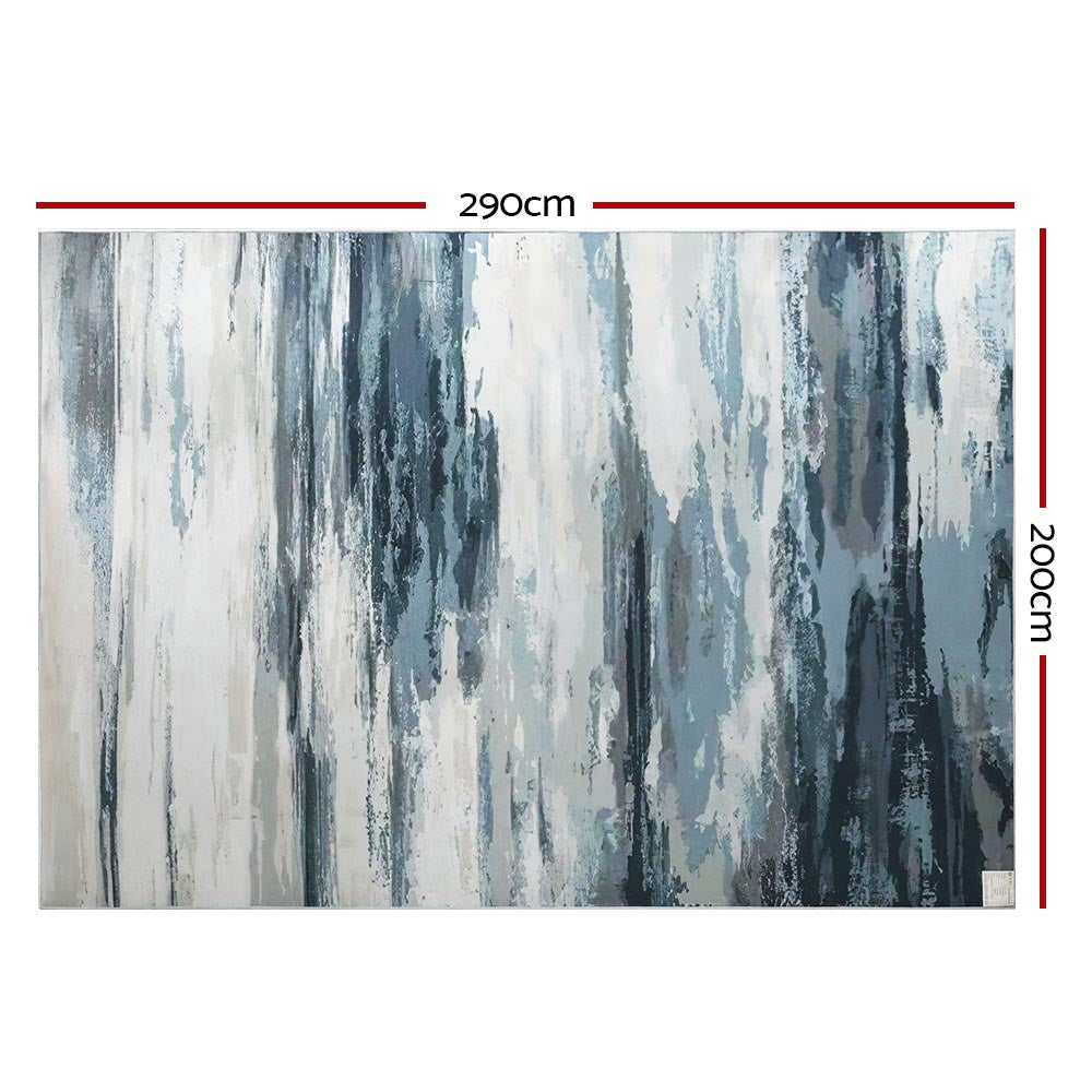 Washable Flannel Area Rug with Oil-Painting Design – 200x290cm - Greenora Living