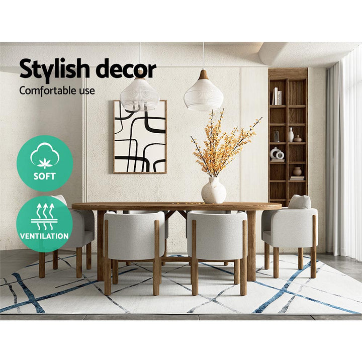 Geometric Washable Flannel Area Rug with Anti-Slip Base – 200x290cm - Greenora Living