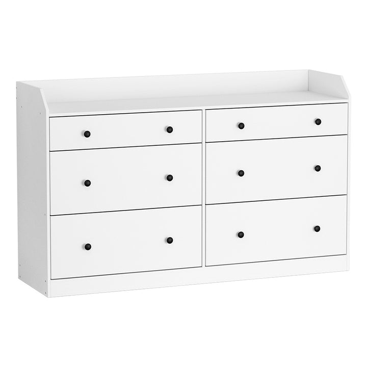 Arden 6-Drawer White Chest with Top Shelf – product view 3