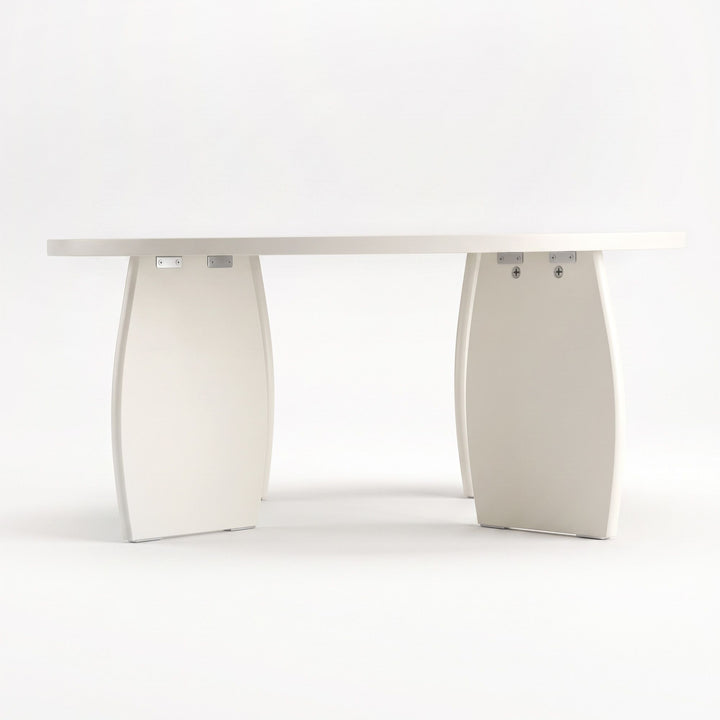 Luna 78cm High Gloss Round Coffee Table – Cream White – product view 5