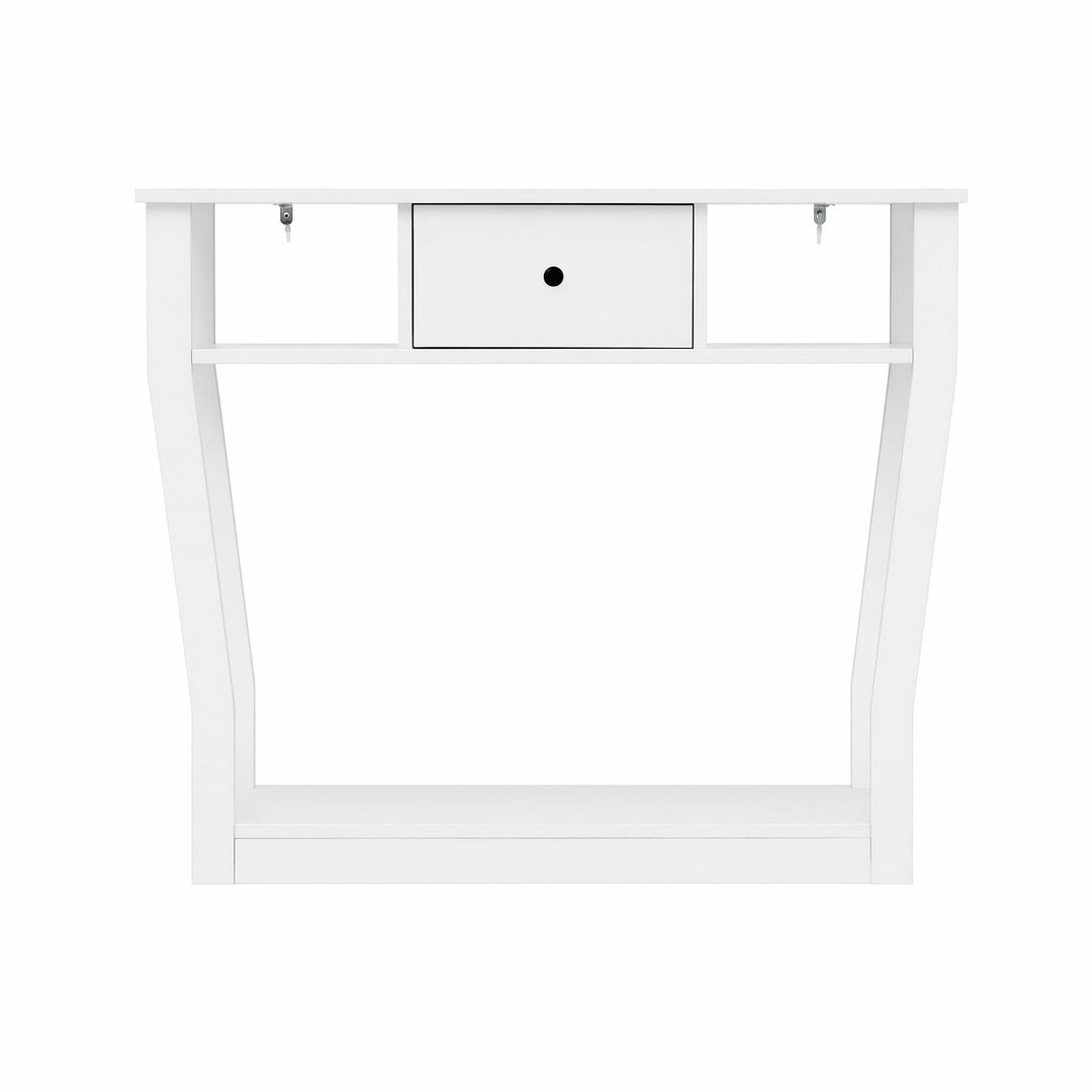 Liora White Console Table with Drawer &amp; Shelves – product view 5