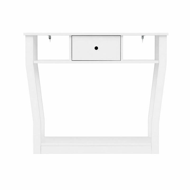 Liora White Console Table with Drawer &amp; Shelves – product view 5