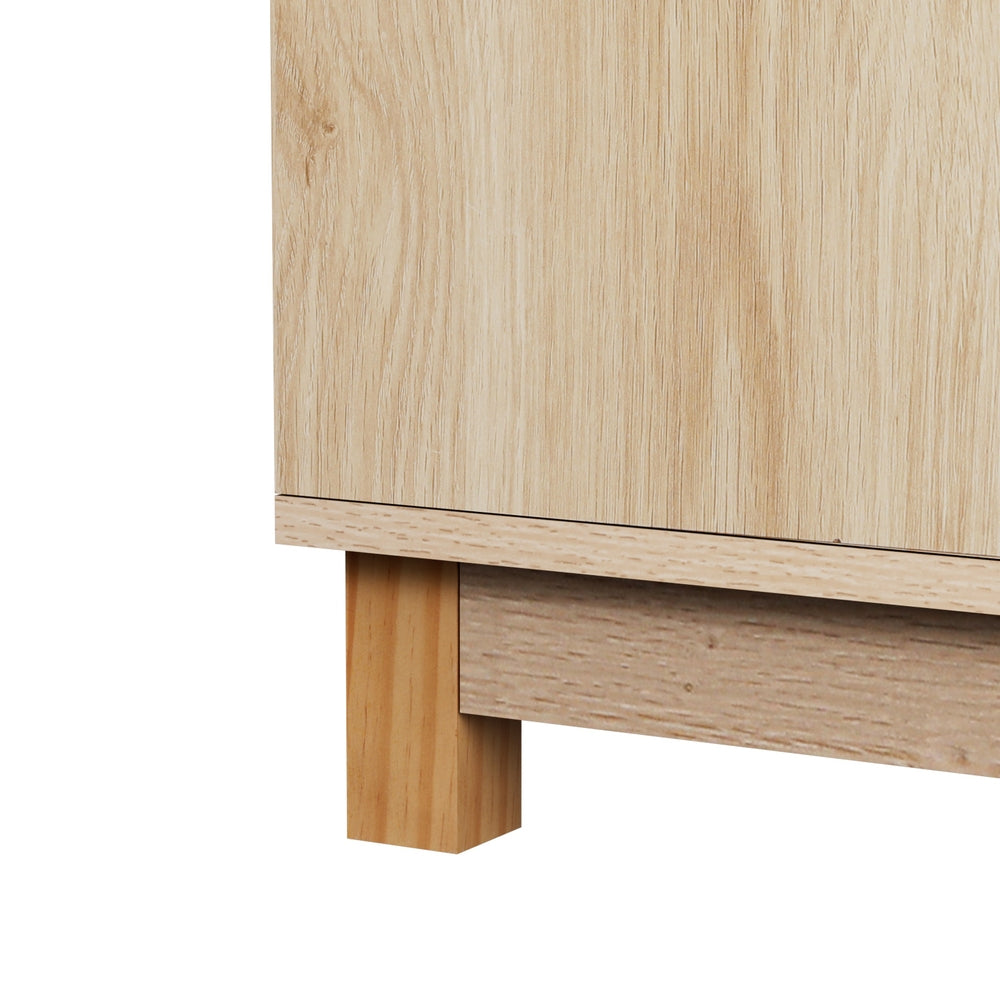 Flute Marble TV Entertainment Unit – Fluted Drawers &amp; Marble-Effect Top | Pine &amp; Rubberwood | 150cm - Greenora Living
