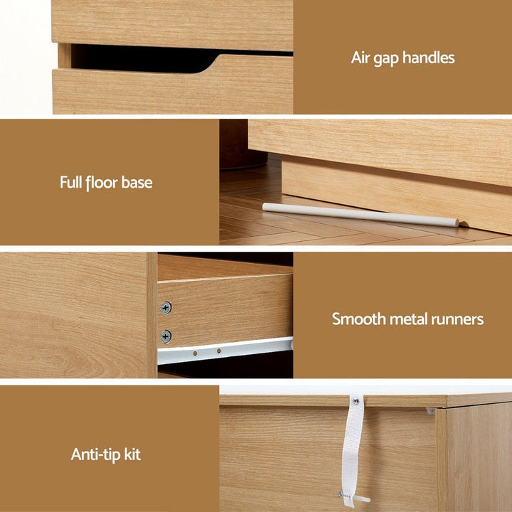 Solace 6-Drawer Pine Lowboy Dresser – product view 5