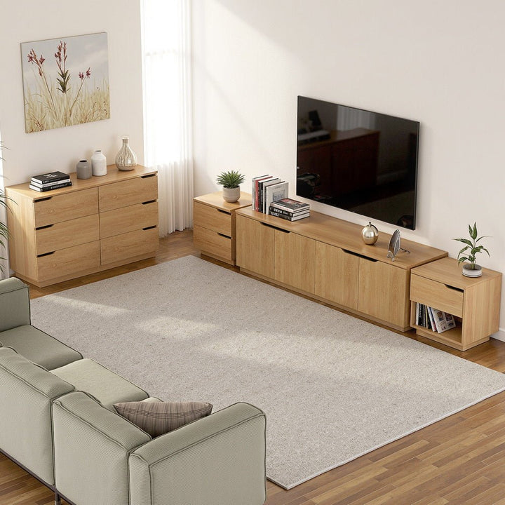 Solace 6-Drawer Pine Lowboy Dresser – product view 6