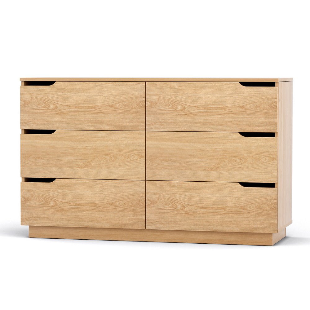 Solace 6-Drawer Pine Lowboy Dresser – product view 7