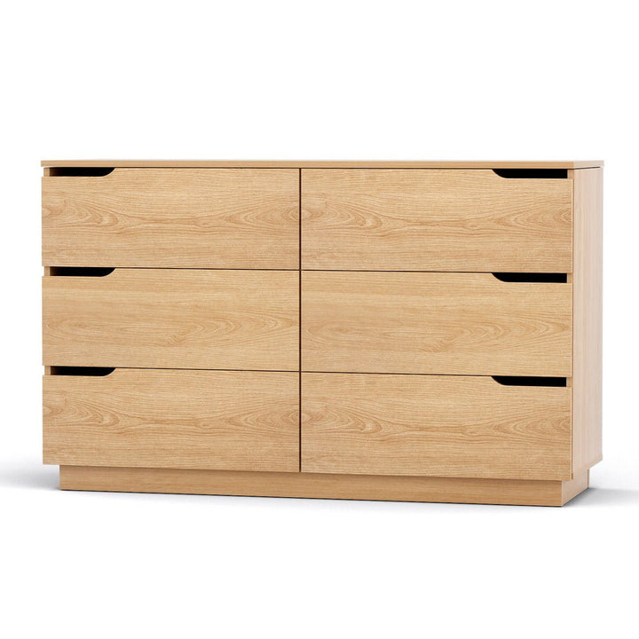 Solace 6-Drawer Pine Lowboy Dresser – product view 7