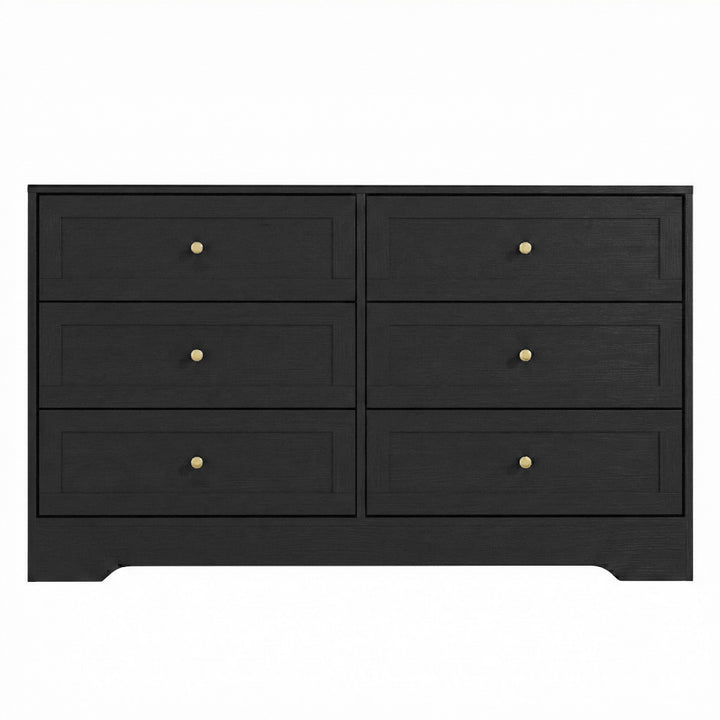 Raven 6-Drawer Black Chest of Drawers – product view 4