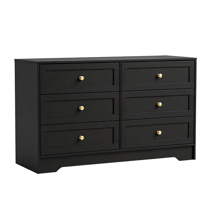Raven 6-Drawer Black Chest of Drawers – product view 9