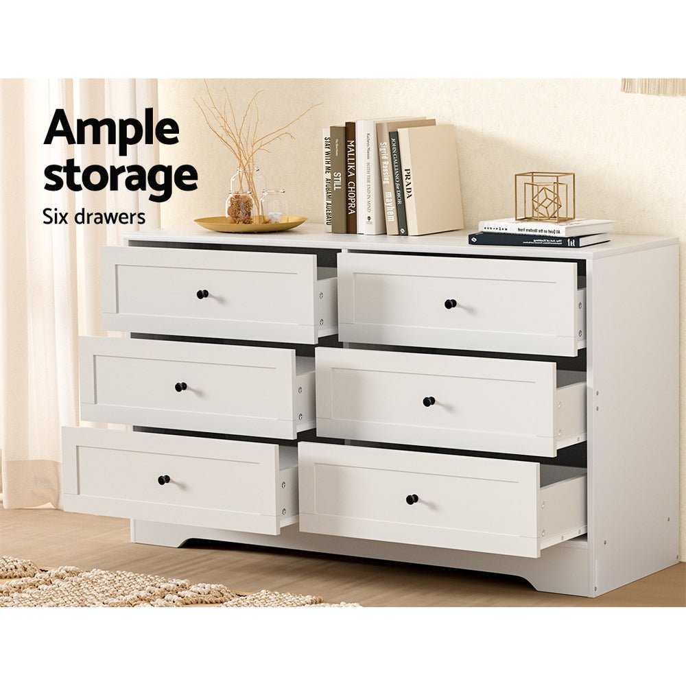 Cove 6-Drawer White Chest of Drawers – product view 2