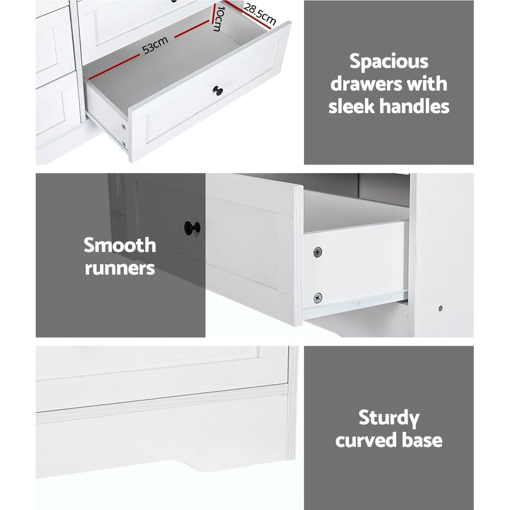 Cove 6-Drawer White Chest of Drawers – product view 7