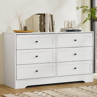 Cove 6-Drawer White Chest of Drawers