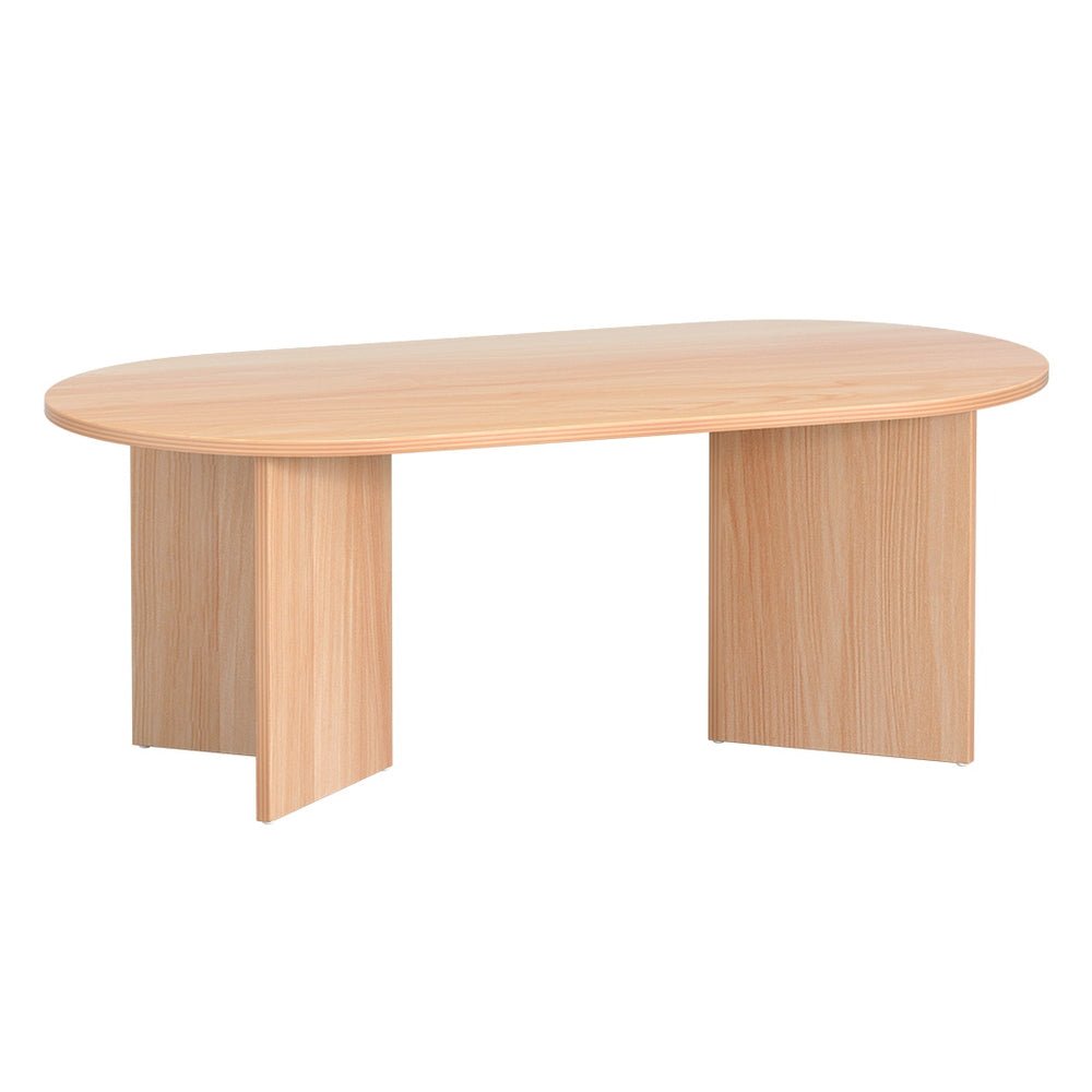 Alva 110cm Oval Pine Coffee Table – Natural – product view 7