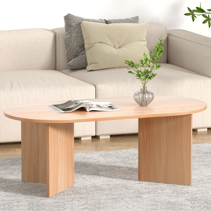 Alva 110cm Oval Pine Coffee Table – Natural