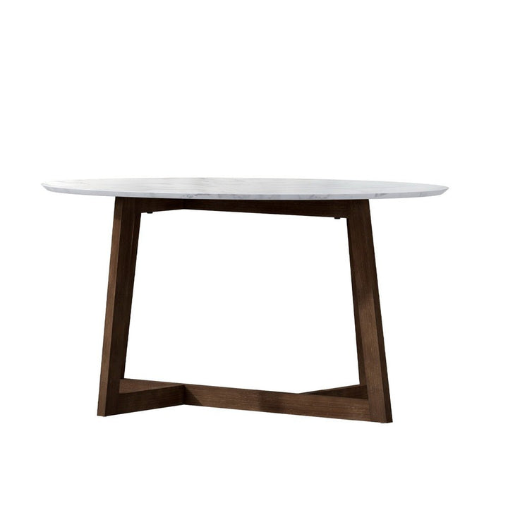 Elara Oval Marble-Effect Coffee Table – product view 4
