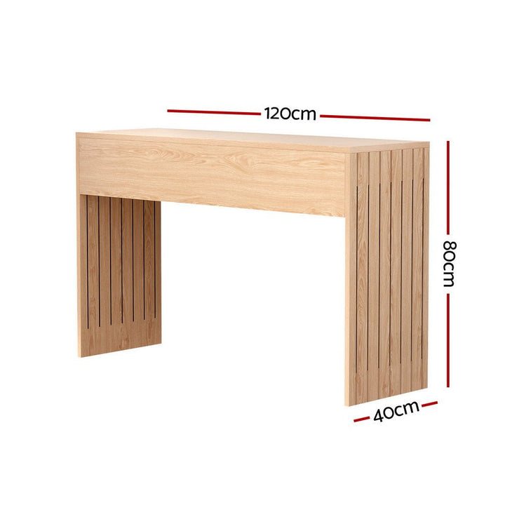 Mira Fluted Pine 120cm Console Table – product view 4