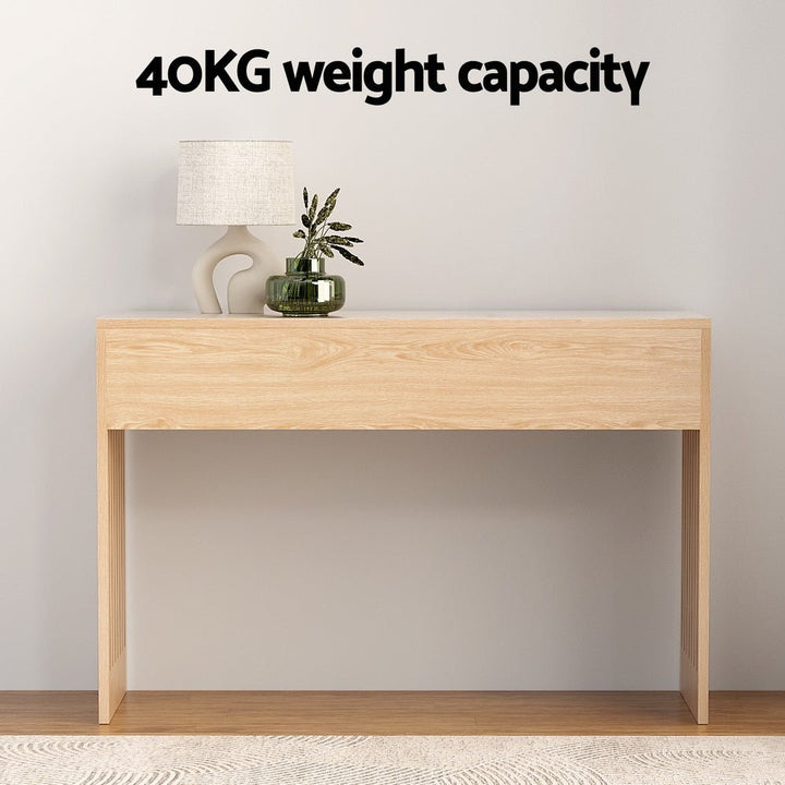 Mira Fluted Pine 120cm Console Table – product view 7