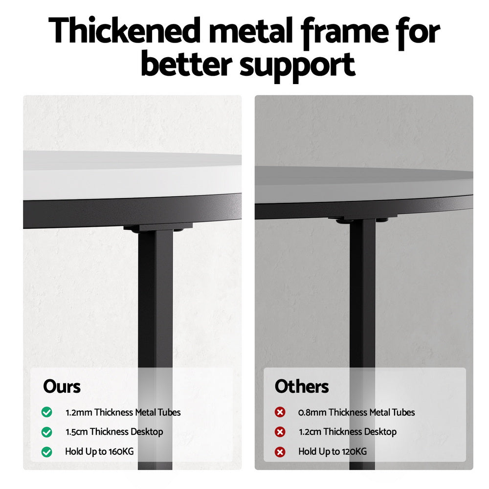 Amara 2-Piece Marble-Effect Nesting Coffee Table Set – product view 6