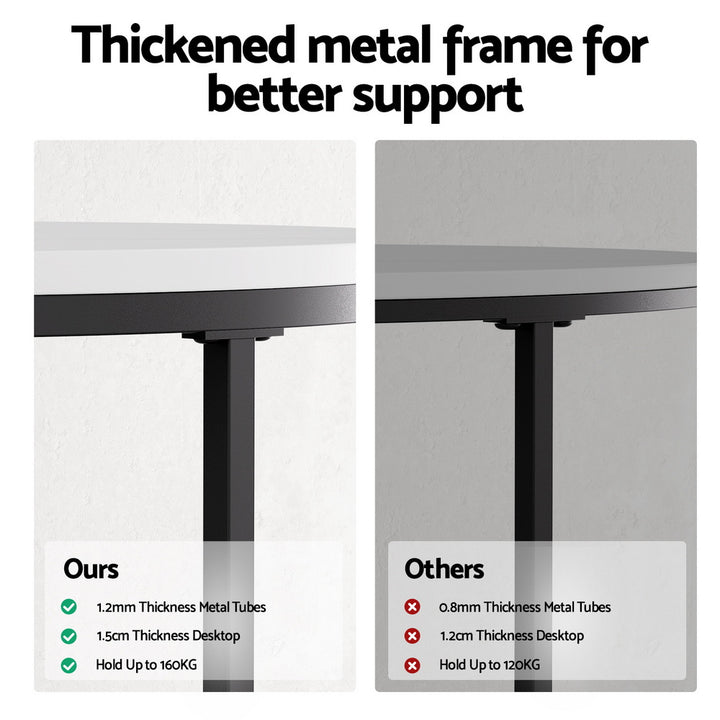 Amara 2-Piece Marble-Effect Nesting Coffee Table Set – product view 6