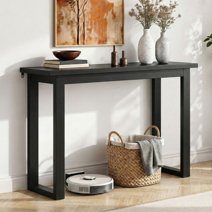 Noir Black Ski-Leg Console Table 110cm
