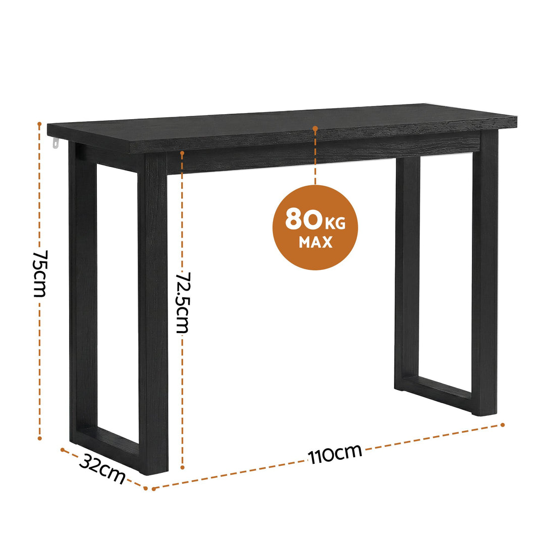 Noir Black Ski-Leg Console Table 110cm – product view 3
