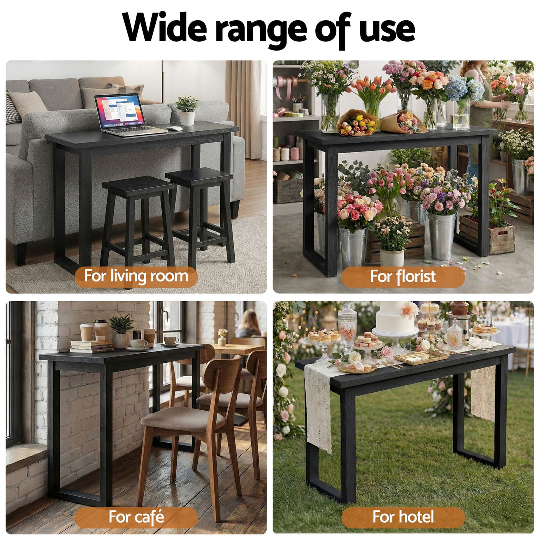 Noir Black Ski-Leg Console Table 110cm – product view 6