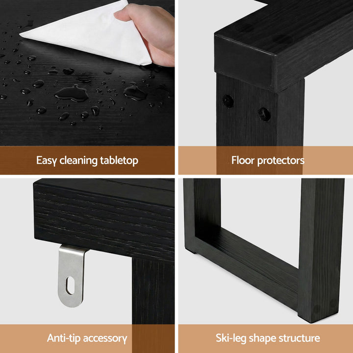 Noir Black Ski-Leg Console Table 110cm – product view 7