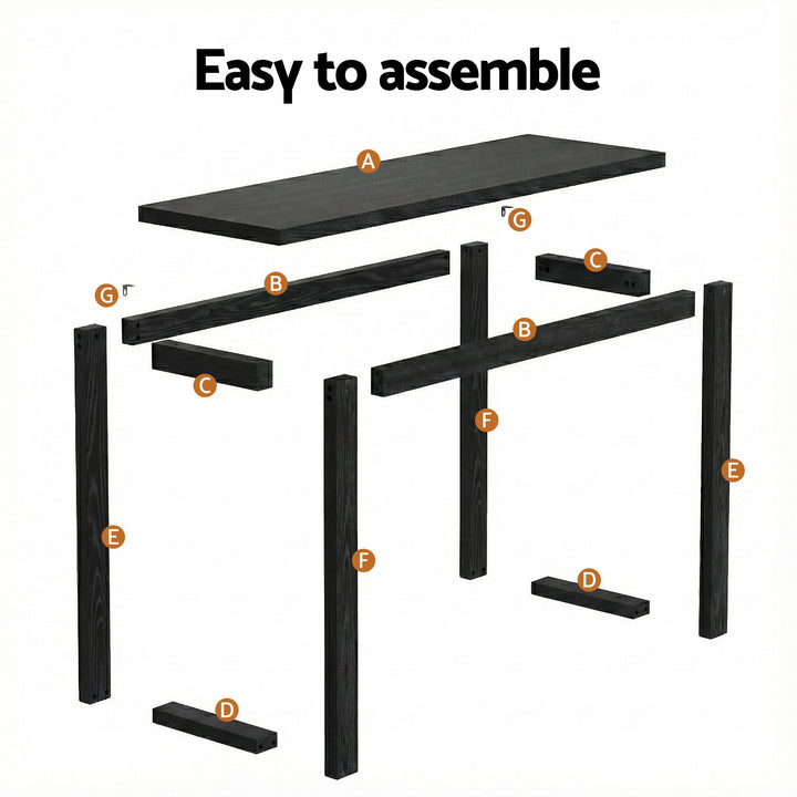 Noir Black Ski-Leg Console Table 110cm – product view 8