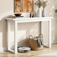 Alba White Ski-Leg Console Table 110cm