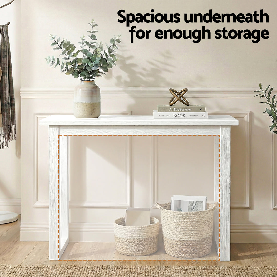Alba White Ski-Leg Console Table 110cm – product view 5