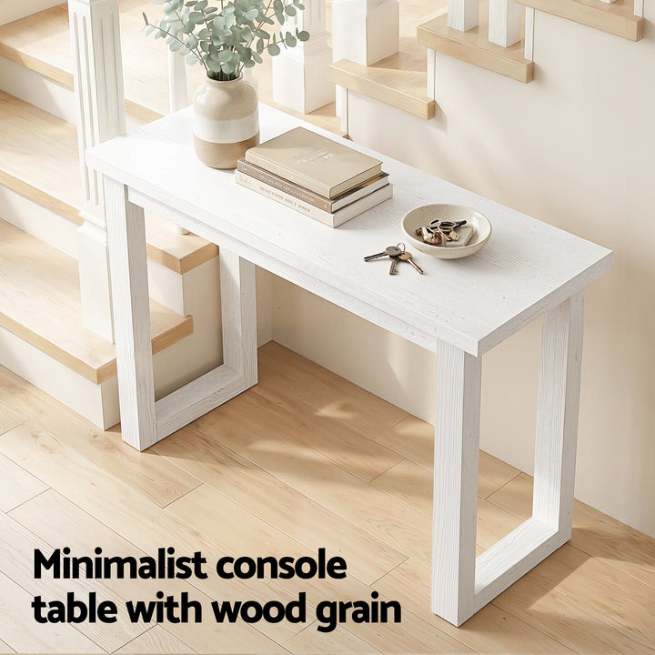 Alba White Ski-Leg Console Table 110cm – product view 2