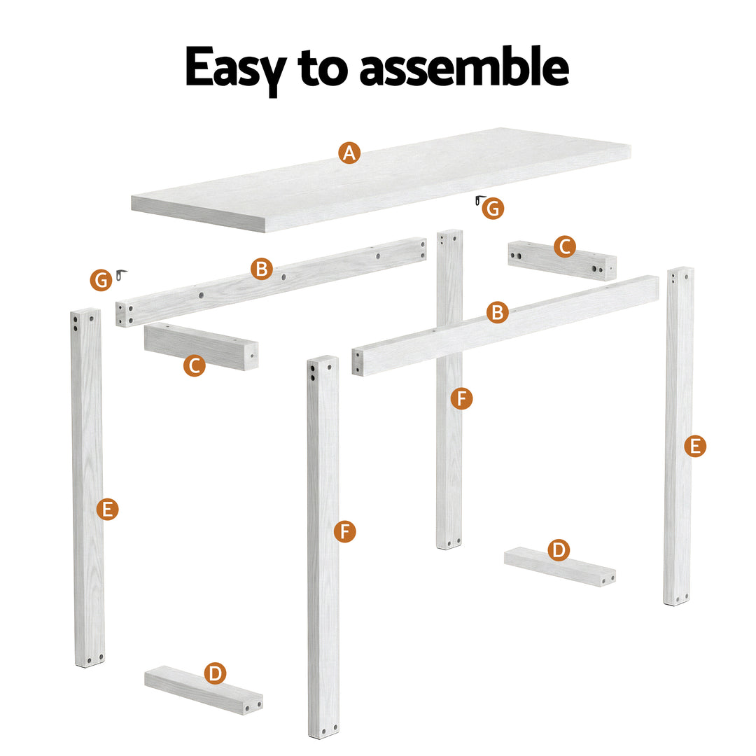 Alba White Ski-Leg Console Table 110cm – product view 8