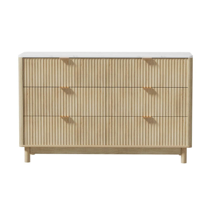 Pinehaven 6-Drawer Fluted Pine Dresser – product view 5