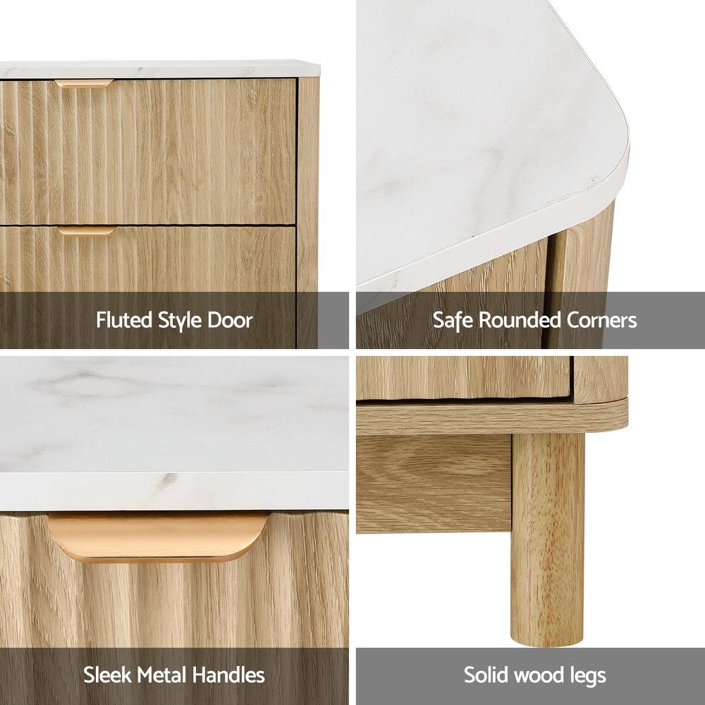 Pinehaven 6-Drawer Fluted Pine Dresser – product view 7