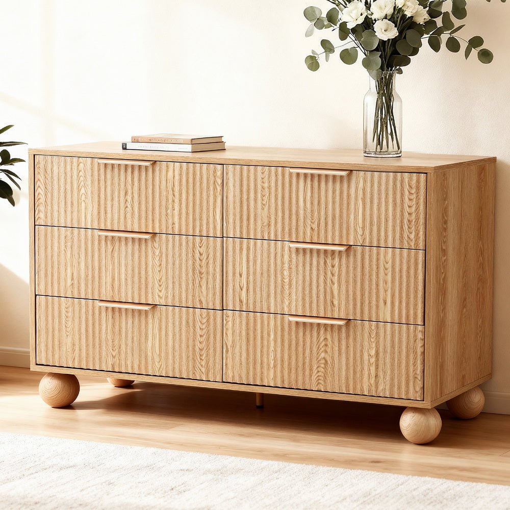 Pinecrest 6-Drawer Pine Tallboy Dresser